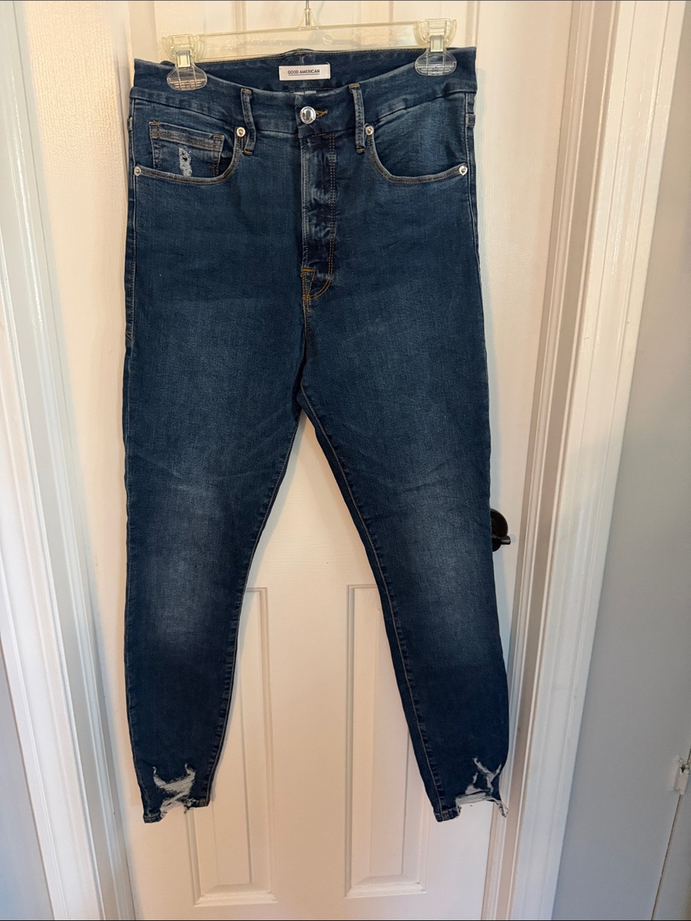 Good American Good Waist High Rise Blue 309 Denim Jeans size 29 NWT